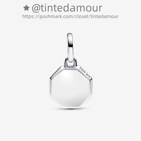 Pandora Turquoise-colored Engravable Mini Medallion Charm - Picture 3 of 7